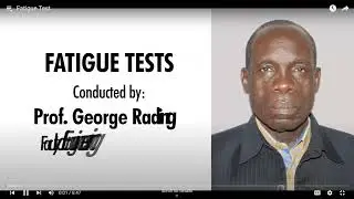 ARUA CoE-MEN MINICONFERENCE 2022: Prof George O Rading conducts Fatigue Tests