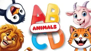 Slow ABC ANIMALS | ABC Phonic Song - ABC Songs, ABCD, Nursery Rhymes, Baby Song | Safe for Kids