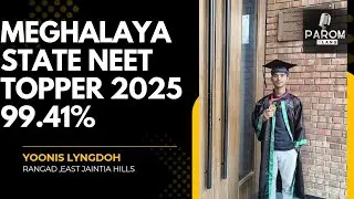 Yoonis Lyngdoh, Meghalaya state neet topper 2025. Journey, Coaching, dream.