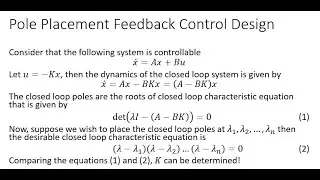 Lecture 27: State Space based Control Design