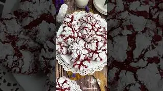 Easy Red Velvet Crinkle Cookies/ Красный Бархат Мраморные печенья #cookies #baking #crinklecookies
