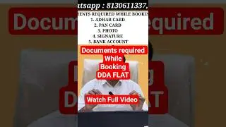 DOCUMENTS REQUIRED FOR BOOKING DDA FLAT #documents #ddaflat #ews #2025 #narela #dwarka #dkproperties