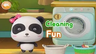 Cleaning Games For Kids | Cleaning Fun Baby Panda - Cleaning home