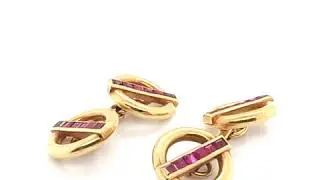 Cartier Ruby And Gold Cufflinks - Moira Fine Jewellery
