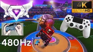 Rocket League Ranked in 480FPS!! 🏆 Satisfying PS4 Controller ASMR + Hand Cam 😴 Smooth 4K