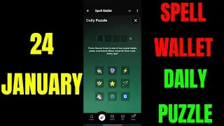 Spell Wallet Daily Puzzle 24 January | Spell Wallet Puzzle Today | Spell Wallet Daily Combo Card