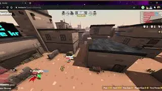 Boosters in Krunker(Blue Clan Tags, along with chat messages)