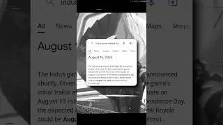 INDUS GAME Release Date According To Google 🔥🔥 #shorts #indus