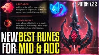 BEST NEW PRESEASON RUNES FOR CHAMPIONS MID & ADC - Patch 7.22 - League of Legends