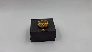 1 GRAM GOLD LADIES DIAMOND RING WOMEN RING DESIGN A-29