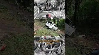 Detik-detik Fortuner terjun ke jurang