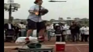Evan Young Juggling Torch, Machete, and Bowling Ball