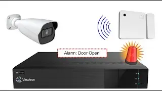 Wireless Door Sensor Alarm Integration with Security Camera System