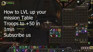 How to upgrade your Mission Table Troop`s LVL to +50 in 1min / +200k gold per character in month