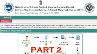Registration for Direct Second Year Engineering Admission B.e/B.tech 2019-20 Part -2
