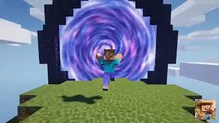 Baby Steve s Space Portal Jump  #minecraft #shortsvideos