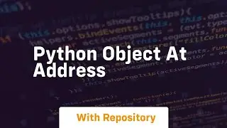 python object at address