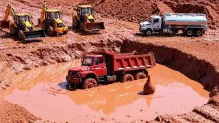 Toy Trucks Muddy Construction Play 😮 | JCB, Tipper & Tanker | Kids