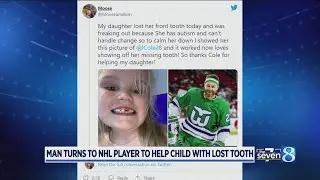 Man turns to NHL player to help child with lost tooth