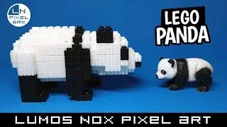 Panda - PixBrix Lego Nano Blocks Connection Bricks #pixelart #lego #pixbrix #nanoblocks