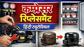Compressor Replacement in Blood Bank Refrigerator  Hindi Tutorial/Blood Bank Refrigerator Repair |
