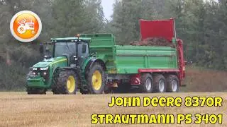 Spreading Manure 2024 | John Deere 8370R & Strautmann PS 3401