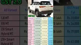 Maruti Suzuki Brezza Price After GST 2.0 #shorts #vxi #lxi #zxi #lxicng #vxicng #zxicng #suv #brezza