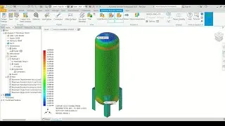 Pressure Vessel Hydrostatic Pressure -Stress Analysis Using Autodesk Inventor and NASTRAN - Part2