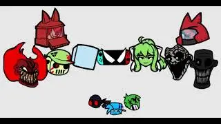 FNF Titanic Trouble but with background cover songs