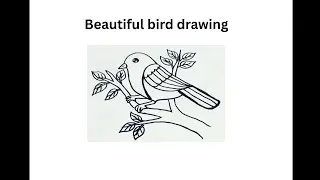 How to draw beautiful bird drawing || Easy drawing|| Kuch Sikho|| Jaki drawing academy