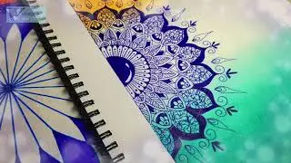 Independence day special Mandala art | Mandala art in Tri colour |  Ashoka Chakra mandala art.