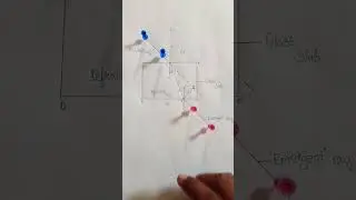 Refraction of light using glass slab.. #drawing #experiment #refraction_of_light #trendingshorts