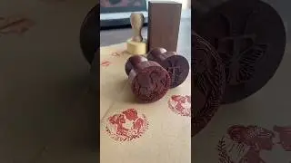 First attempt at engraving a wooden stamp &mdash;using the ComMarker Omni 1 uv laser.