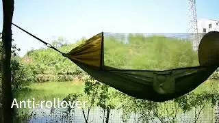 Multifunctional 210T Ripstop Nylon Hammock with Mosquito Netting , 300kg Capacity MRR
