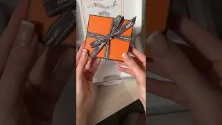 Hermes unboxing - Bastia coin purse in Epsom leather (Gold and Craie) with silver monogram #hermes