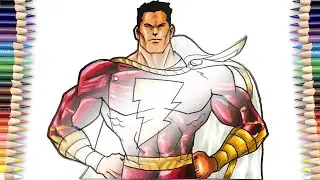 SHAZAM Coloring Page | How to Draw Shazam - Classic Shazam [NCS]