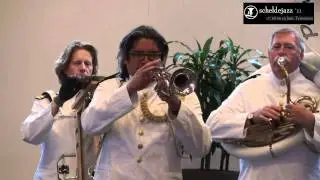 Papa Dr&eacute;'s Dixie Paraders in het Scheldetheater tijdens het Scheldejazz festival