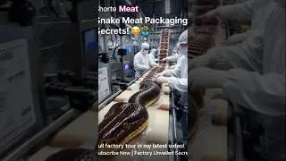 How Snake Meat is Sliced in Factory! 🐍 Fast & Satisfying 🔪 #Shorts #viralvideo