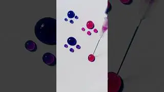art with colour water drops footprint of dog #satisfying #colormixing #shorts #trending