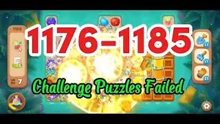 Level 1176-1185 No Boosters Walkthrough 💫 Match-3 Game Gardenscapes #games #gaming #gameplay