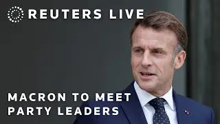 LIVE: View of the Elysee Palace as Macron expected to host meeting