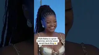 Halle Bailey Is A Great Swimmer, And She Helped Save Jonah Hauer-King #TheLittleMermaid