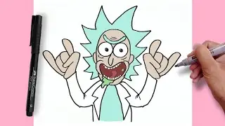 How To Draw Dr Rick Sanchez Easy Step-by-step | Rick and Morty