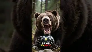 Brown Bear Can Lift Heavy Rocks 🐻 For Giant#AmazingAnimalFacts #BrownBear #WildlifeShorts #NatureUSA