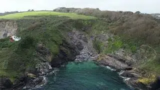 Drone flight near Fowey, Cornwall