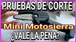 Mini MOTOSIERRA pequeña y ligera a BATERÍA | Pruebas de corte y opinión