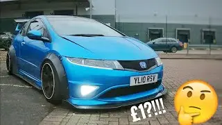 &pound;1 Splitter from Wish?!!!🧐 Any Good? 🤔 | Widebody FN Civic Build