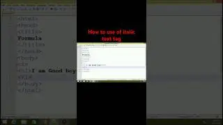 How to use of italic text tag #shorts