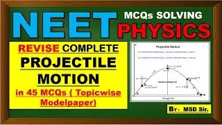 NTA-NEET-2020 PHYSICS Revise complete projectile motion by solving Most expected 45 MCQs