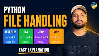 Python File Handling Complete Tutorial in Hindi | Text Files, CSV, JSON | Beginner to Pro